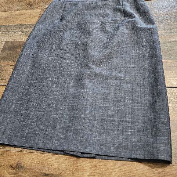 Escada Skirt Womens Gray EU 42 Wool Mohair Pencil Knee Length Corpcore US 12 - Picture 3 of 16